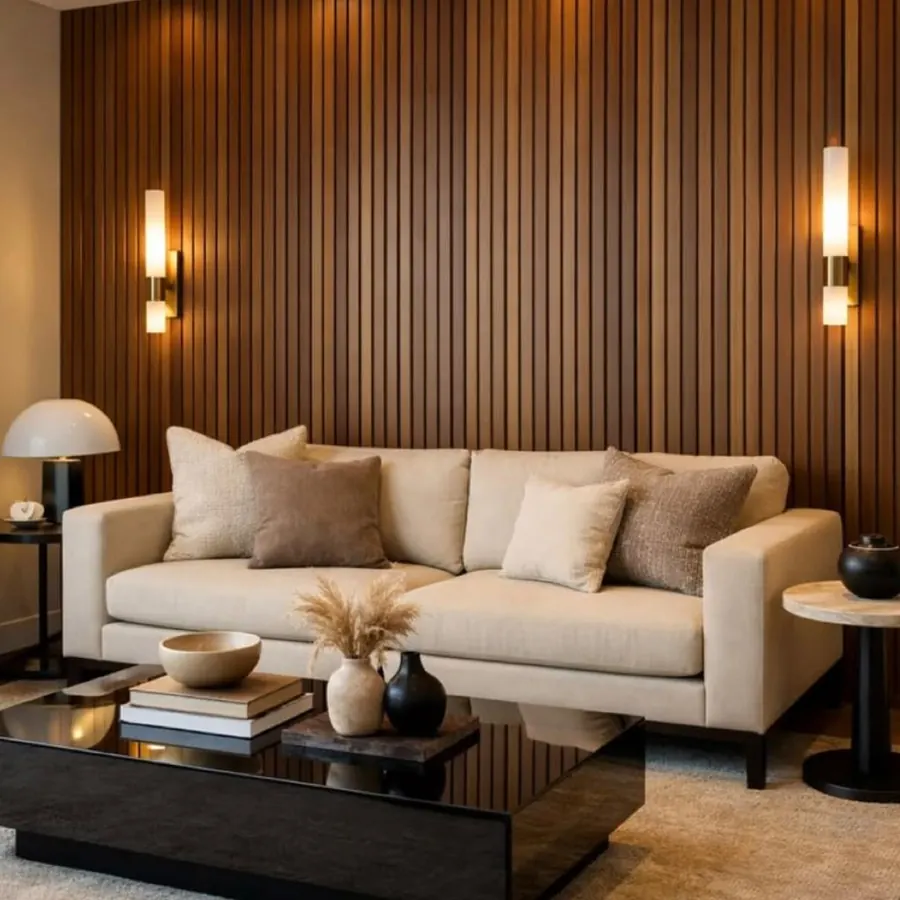 Lambrín de PVC decorativo para muros interiores