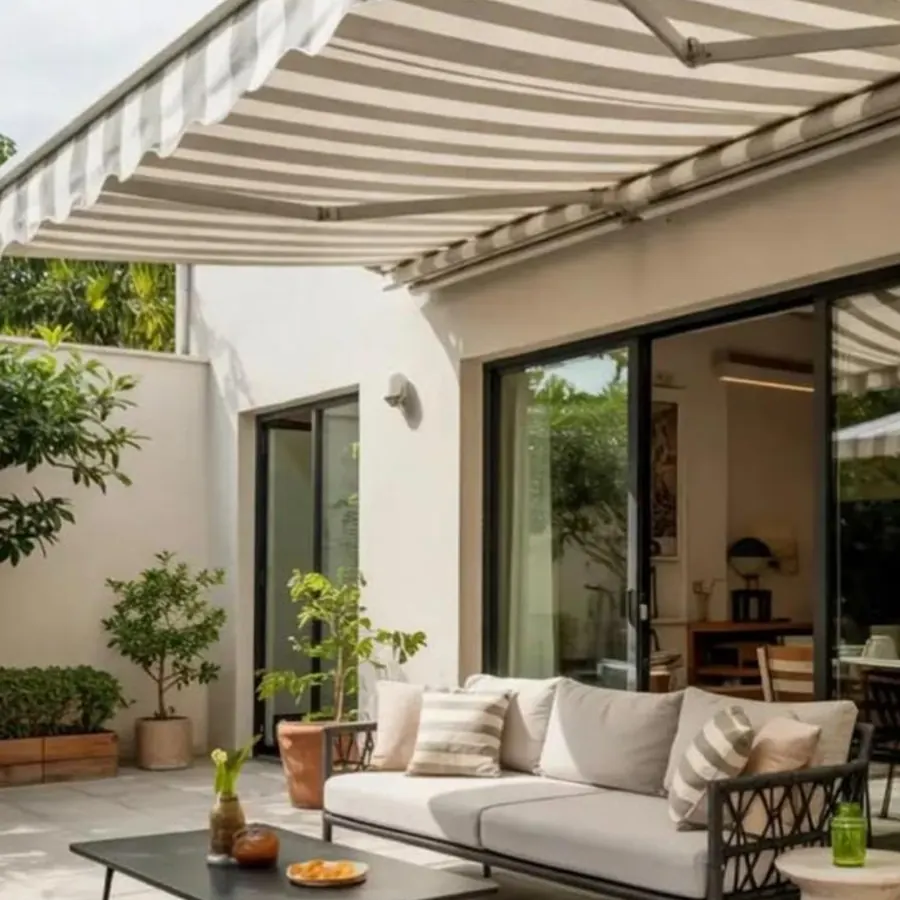 Toldo para protección solar en exteriores